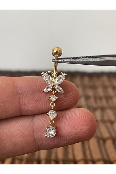 Rupen Kraft 316 L Surgical Steel Anti Allergic Dangle Butterfly Model Belly Piercing