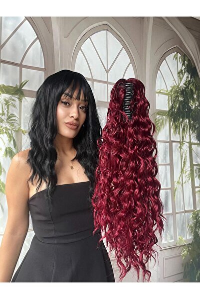 Suzan Peruk Tokalı Mandallı Postiş At Kuyruğu topuz saçı. Tak ve çık