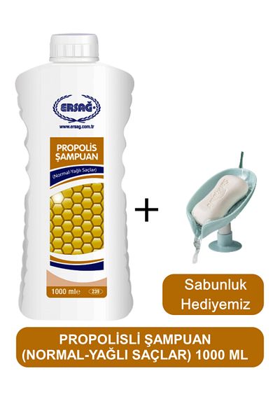 Ersağ Propolis Shampoo (Oily-Dry Hair) 1000 ml - Our Soap Dispenser Gift 239-06