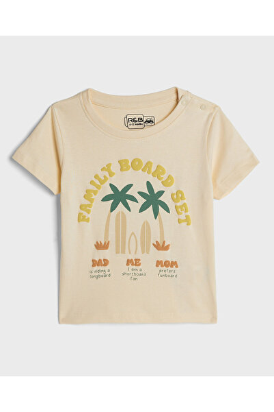 R&B Beige BASIC TEE 0-24M