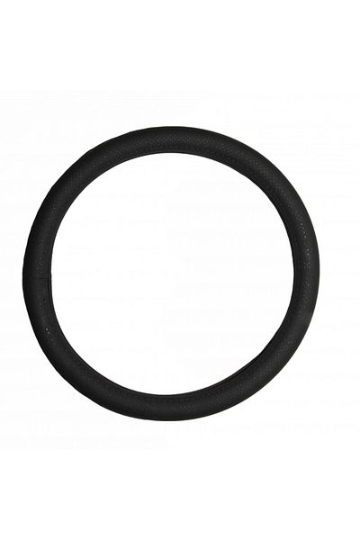 DELUXETUNING Husa volan piele perforata, culoare negru, diam. 40 cm
