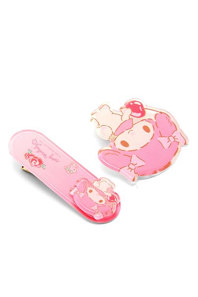 R&B Pink 2PK HAIRCLIP MY MELODY