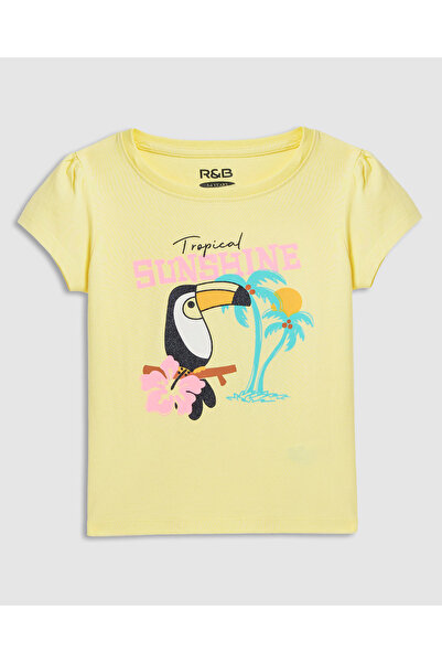 R&B Yellow GIRLS T-SHIRT 2-8Y