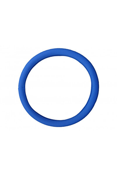 DELUXETUNING Husa volan piele ecologica perforata, albastru, diam. 38 cm