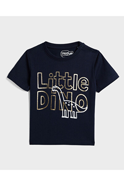 R&B Navy Blue BASIC TEE 0-24M
