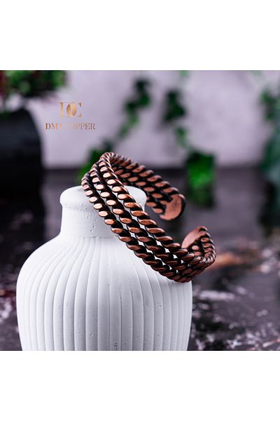DMT COPPER HOME 100% Handmade Copper Bracelet, Natural Antibacterial Copper Bracelet, Health Friendly Stylish