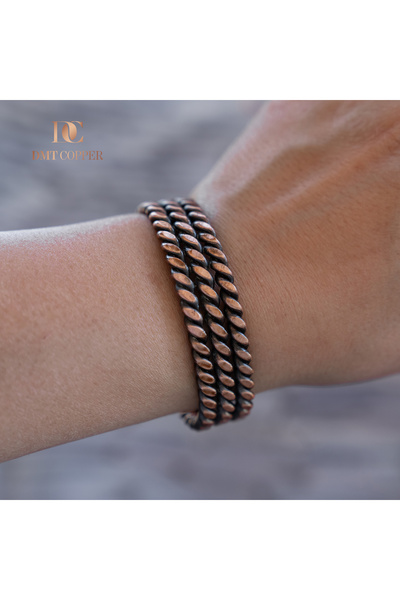 DMT COPPER HOME 100% Handmade Copper Bracelet, Natural Antibacterial Copper Bracelet, Health Friendly Stylish