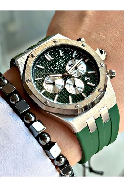 Ferrucci Original Design Watch with Functional Silicone Cord Men's Wristwatch Bracelet Gift