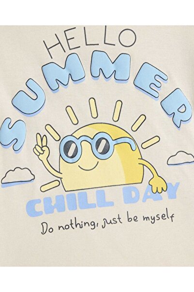 R&B Beige BASIC TEE 0-24M