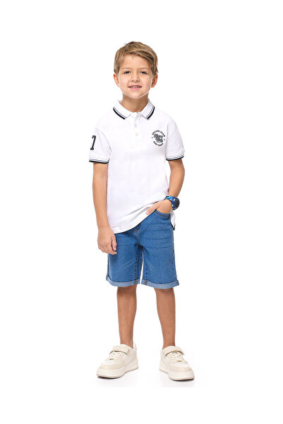 R&B شورت جينز أزرق للأولاد من عمر 2 إلى 8 سنوات