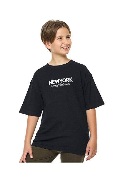 R&B Black BOYS FASHION TEE 8-16Y