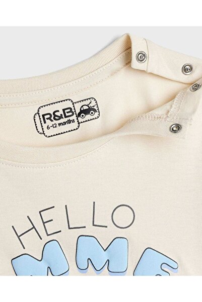 R&B Beige BASIC TEE 0-24M