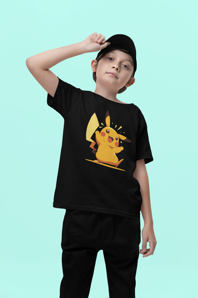 SEVBANO تي شيرت بوكيمون بيكاتشو مطبوع للأطفال للجنسين (1-12 سنة)