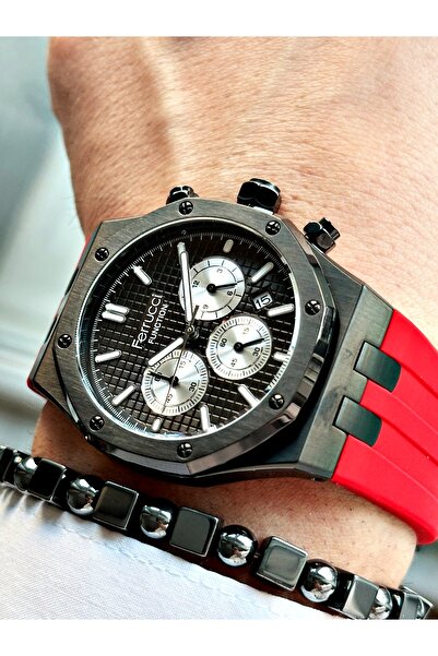 Ferrucci Original Design Watch with Functional Silicone Cord Men's Wristwatch Bracelet Gift
