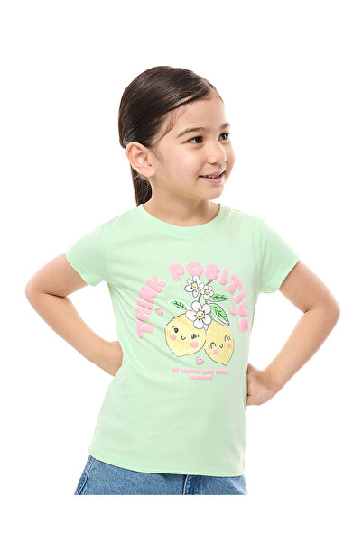 R&B Light Green GIRLS T-SHIRT 2-8Y