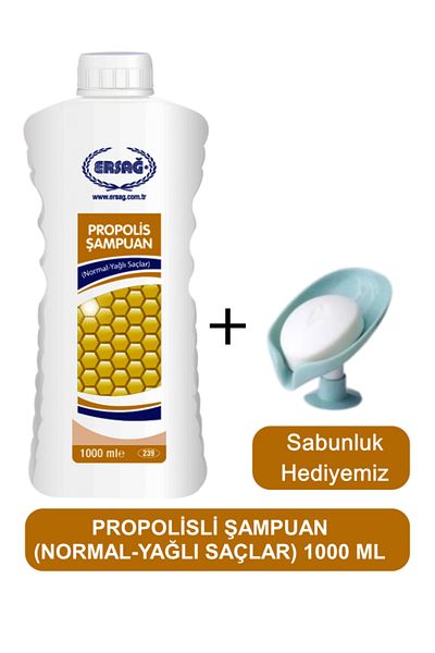 Ersağ Propolis Shampoo (Oily-Dry Hair) 1000 ml - Our Soap Dispenser Gift 239-05