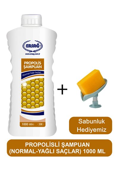 Ersağ Propolis Shampoo (Oily-Dry Hair) 1000 ml - Our Soap Dispenser Gift 239-01