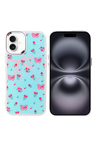 zore iPhone 16 Plus Case Airbag Design Senk Hadra Cover - Butterfly