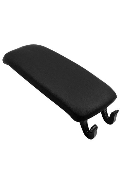 DELUXETUNING Armrest cover compatible with Audi A4 B6 B7 2000-2007, black color, eco-leather