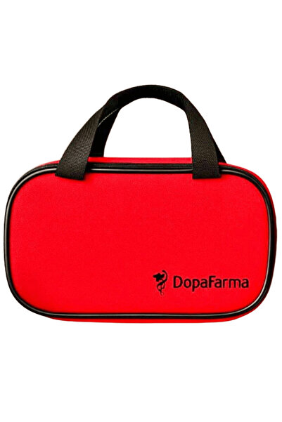 DopaFarma Fermuarlı Soğuk Zincir İlaç Çantası 25x13x8cm-Kırmızı