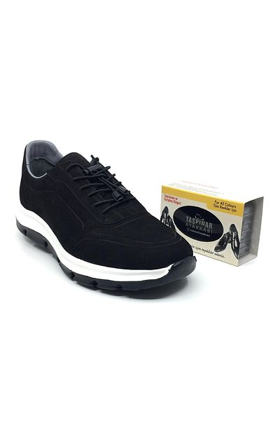 Taşpınar Ayakkabı License 100% Genuine Leather Orthopedic Men's Daily Smart Lace-Up Summer Shoes with Sponge Gift