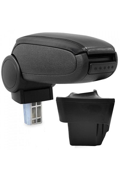DELUXETUNING Car armrest Opel Astra H 2004-2010, black, imitation leather