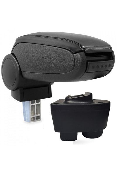 DELUXETUNING Car armrest Opel Corsa C 1998-2008, black eco-leather