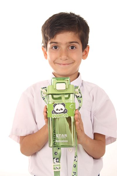 Relaxion Rlx-453 Water Bottle School Flask Unbreakable No Smell Food Contact Convenient Green