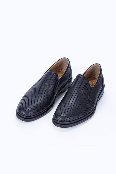 Vantaggio Nuvilo Black 100% Genuine Leather Men's Comfort Shoes