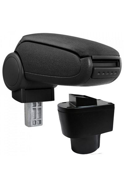 DELUXETUNING Car armrest compatible DACIA DUSTER 2010-2017 Textile material Black