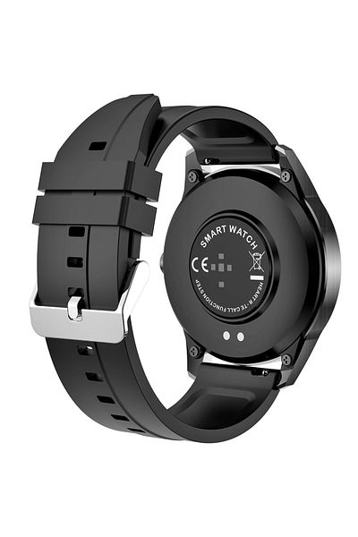 TechGS Men's Smartwatch, TechGS®, Casual Fitness S11, Smart Notifications, Pedometer, Black