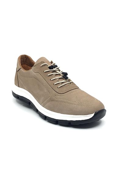 Taşpınar Ayakkabı License 100% Genuine Leather Orthopedic Men's Daily Smart Lace-Up Summer Shoes with Sponge Gift