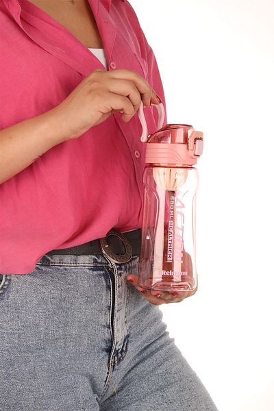 Relaxion Rlx-442 Drinking Bottle School Flask Unbreakable No Smell Food Contact Convenient Pink