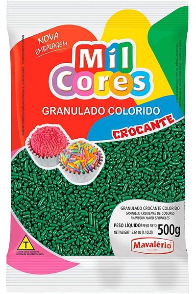 MAVALERIO MIL CORES GREEN SPRINKLES 500 g – Vibrant Cake Sprinkle