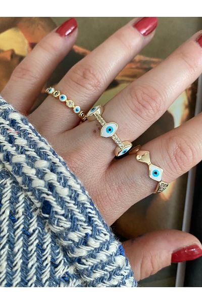 Pinery Jewels White Eye Zircon Stone Bottom Adjustable Women's Ring