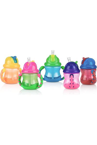 Nuby Flip and Sip Two Handle Cup 6-12M - Random Colours