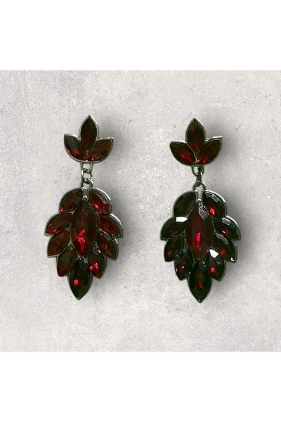 Sabek Bujiteri Selvia Crystal Stone Earrings - Bride, Henna Daily Use