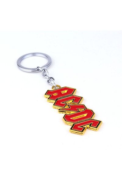 Choice K073-gold AC DC Logo Pendant Necklace Keychain Rock Band Women Men's Punk Jewelry For Fans Gift