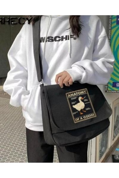KOTOLOG Geanta unisex Y2k Messenger potrivita pentru scoala si laptop