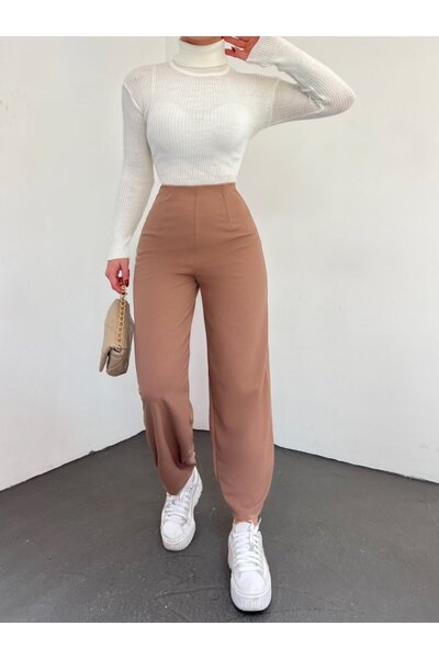 COjans Elastic Waist Balloon Trousers - Mink