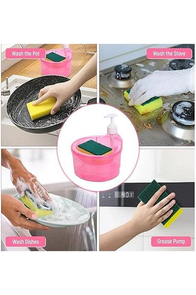 Generic Soap Pump Dispenser and Sponge Holder for your Kitchen Sink Counter Top Liquid Dish Washing Dispense