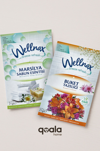 Wellnax ( 2 ADET ) Marsilya Sabun & Buket Tazeliği | Dolap Ve Çekmece Kokusu | Rutubet Önleyici Kese Kokusu