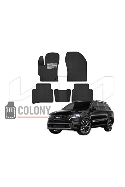 COLONY Kia Sorento 2021+ Uyumlu Hücreli Premium Eva Paspas Seti Tam Set Paspa...