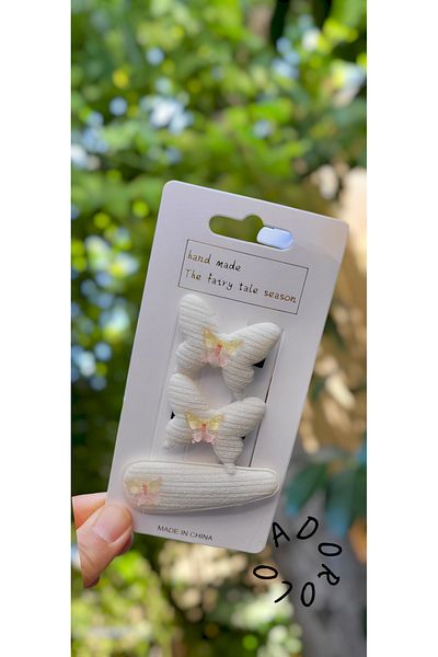 LO ADORO 3Pcs Girls Children Butterfly Barrette for School Buckle Summer Barrette Baby Barrette Kilips
