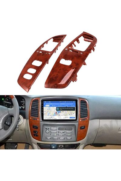 Toyota Land Cruiser ASVEGE Car Air Conditioner Outlet Frame AC Vents Plate Panel for Land Cruiser LC100 1997-2007 Walnut
