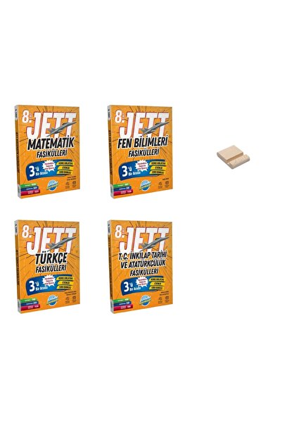 Ünlüler Karması LGS 8. Sınıf JETT Matematik Fen Türkçe ve İnkılap Fasikülleri 4lü Set