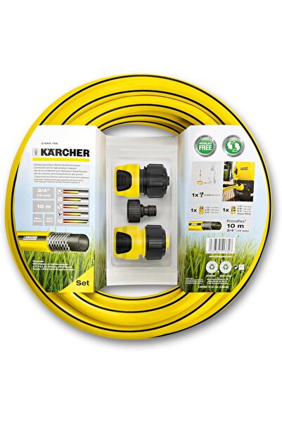 Generic Kärcher Flexible High Pressure Washer Hose Set, 10 m, Yellow & Black