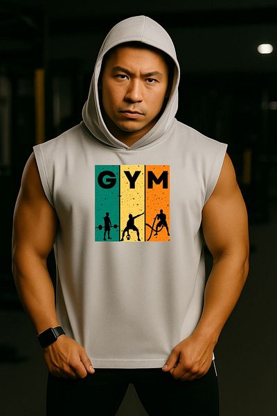 MUTLUGYM Fitness Sleeveless Hooded Athlete Sweatshirt
