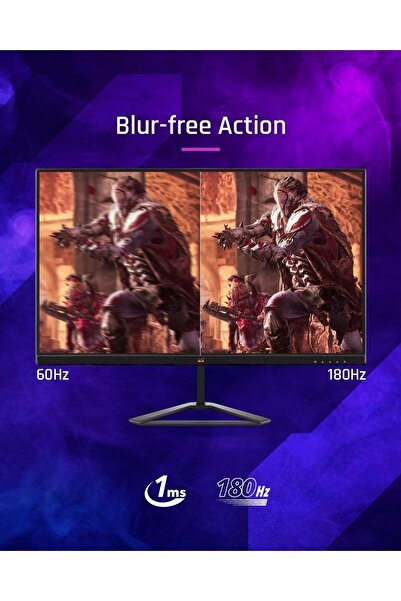 ViewSonic Gaming 24-inch FHD SuperClear IPS Monitor with FreeSync, 180Hz, 1ms, HDR10, HDMI, DP Port,