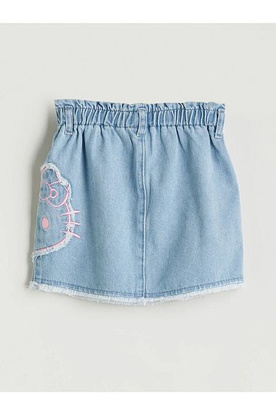 LC Waikiki LCW Kids Blue Hello Kitty Fusta Jeans pentru fete